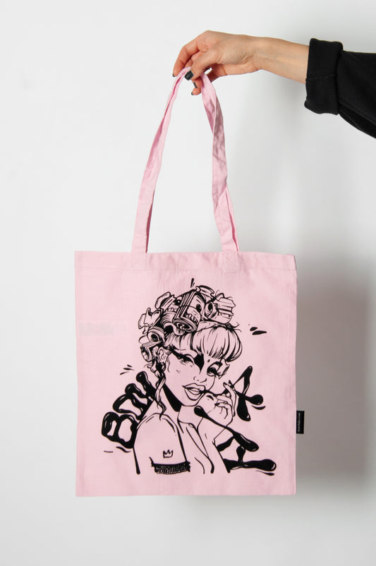 Light Tote Bag Pink Artist Kate Fuks